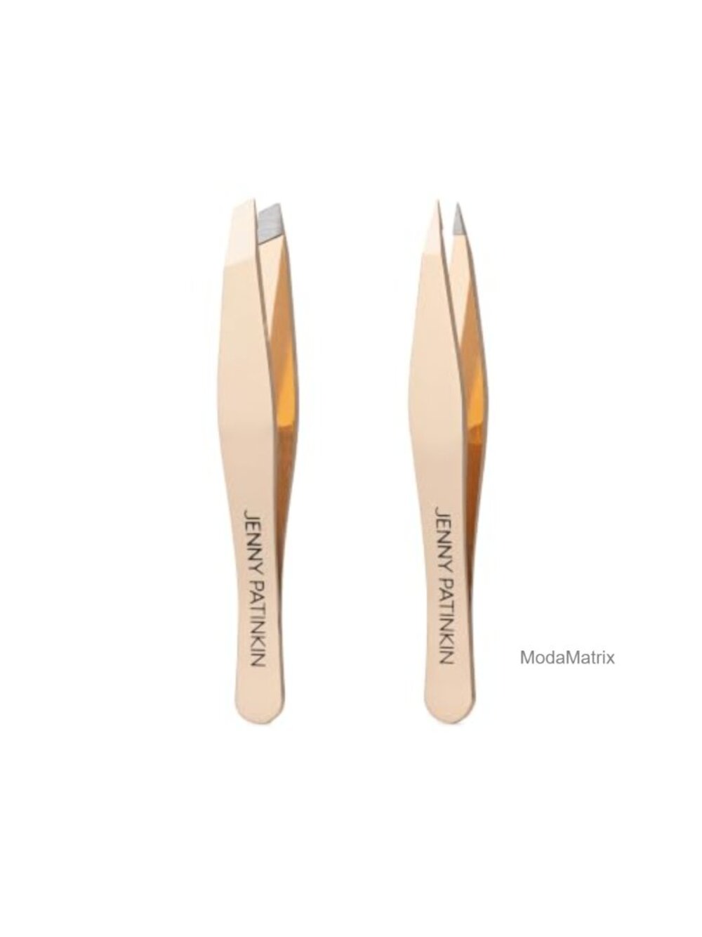 Mini Tweezer Set Slant Pointed Tip Gold Plated Stainless Steel Precision